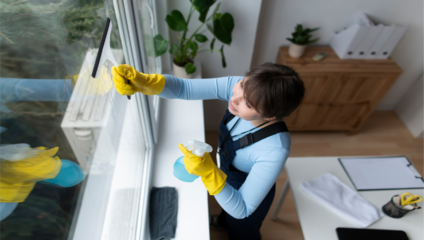 Мойка двустворчатых окон